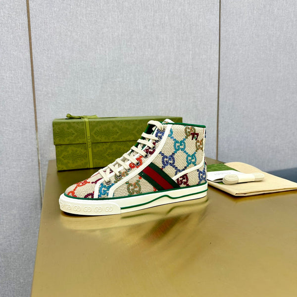 GG TENNIS 1977 HIGH-TOP TRAINER CREAM CANVAS