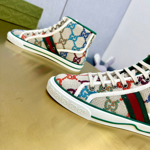 GG TENNIS 1977 HIGH-TOP TRAINER CREAM CANVAS