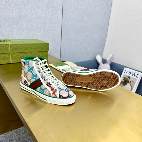 GG TENNIS 1977 HIGH-TOP TRAINER CREAM CANVAS