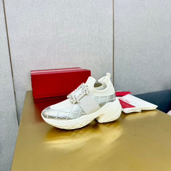 Viv Sneaker Silver White Patent Leather 342404