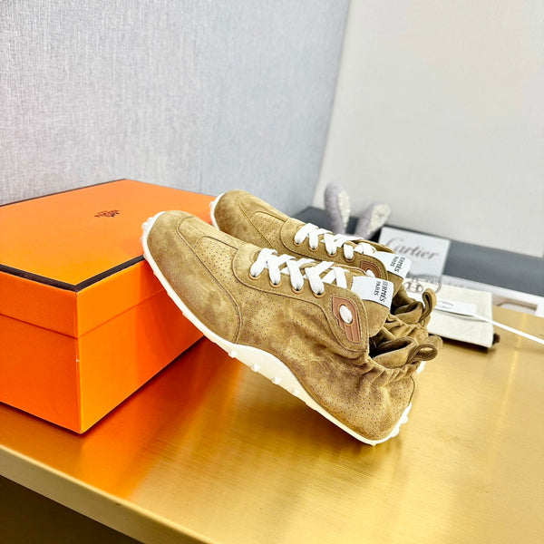 Sneaker HM in pelle scamosciata marrone chiaro giallo 25 mm 956333