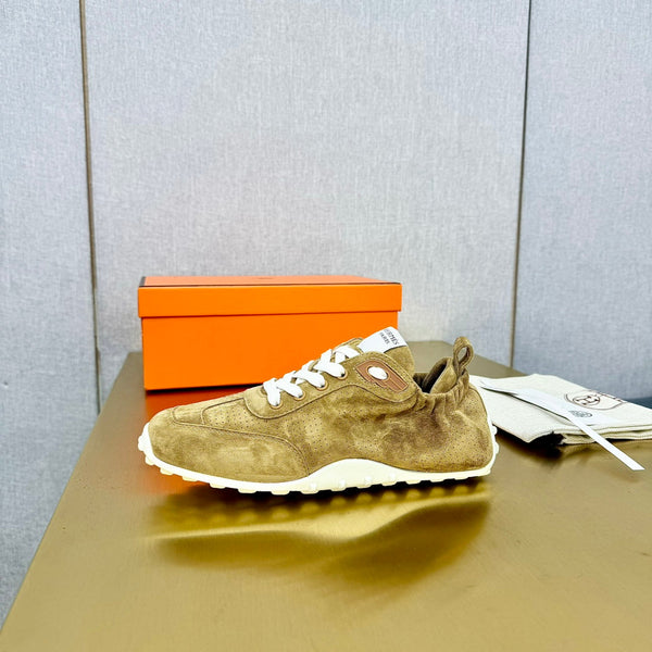 Sneaker HM in pelle scamosciata marrone chiaro giallo 25 mm 956333