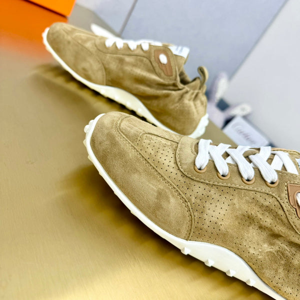 Sneaker HM in pelle scamosciata marrone chiaro giallo 25 mm 956333