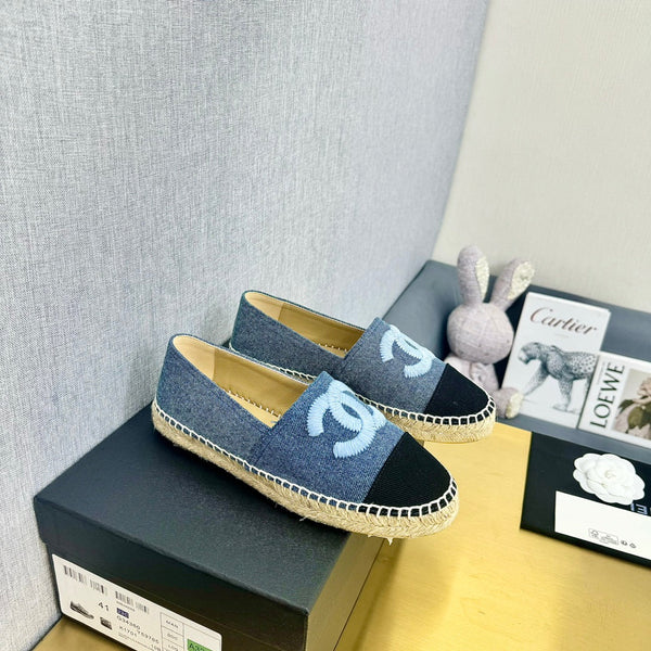 espadrilles dark blue black denim