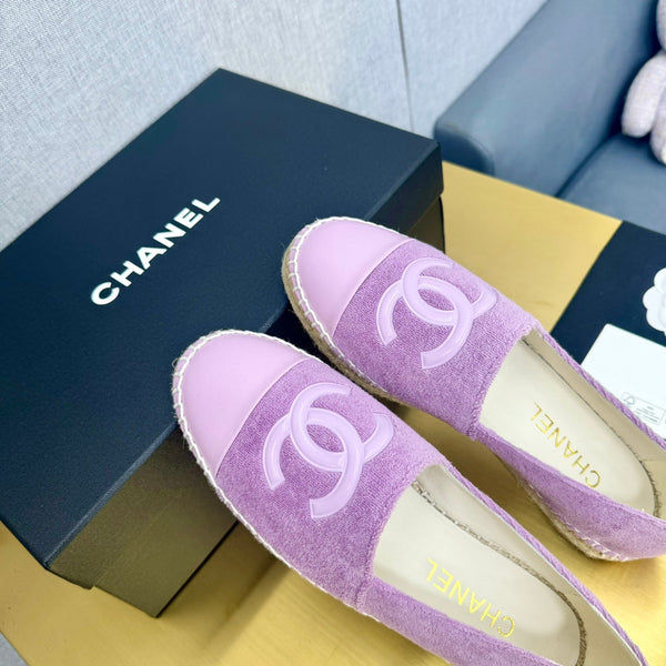 espadrilles purple fabric lilac calfskin
