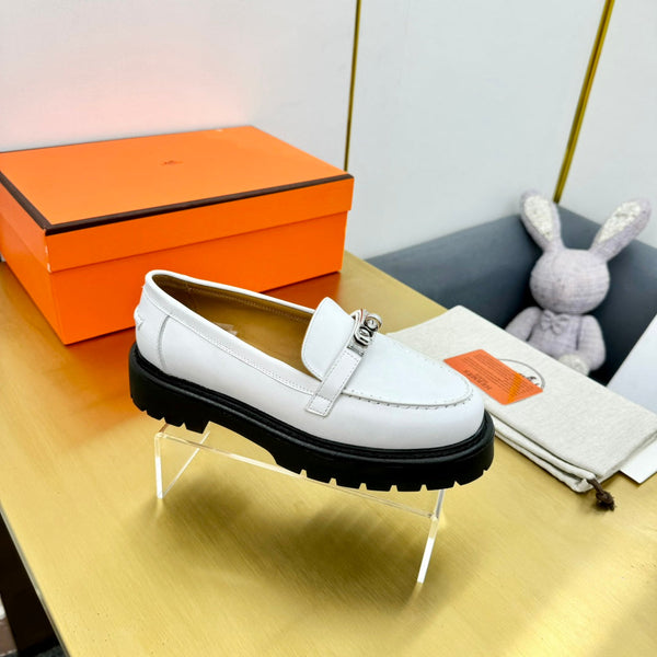 HM Icone Loafer White Clalfskin