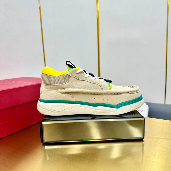 Mid-top Runboot Split Leather Sneaker 30mm Beige Suede 994551