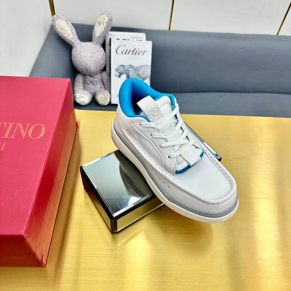 Mid-top Runboot Split Leather Sneaker 30mm White Calfskin 994555