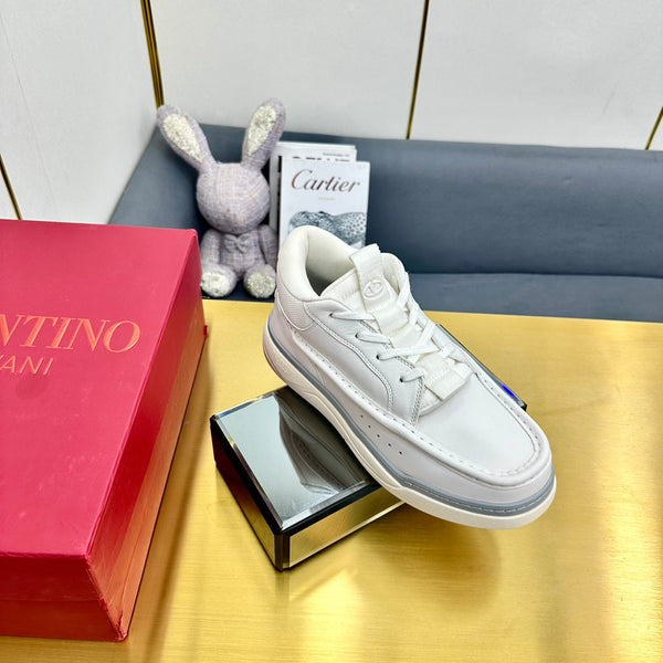 Mid-top Runboot Split Leather Sneaker 30mm White Calfskin 994557