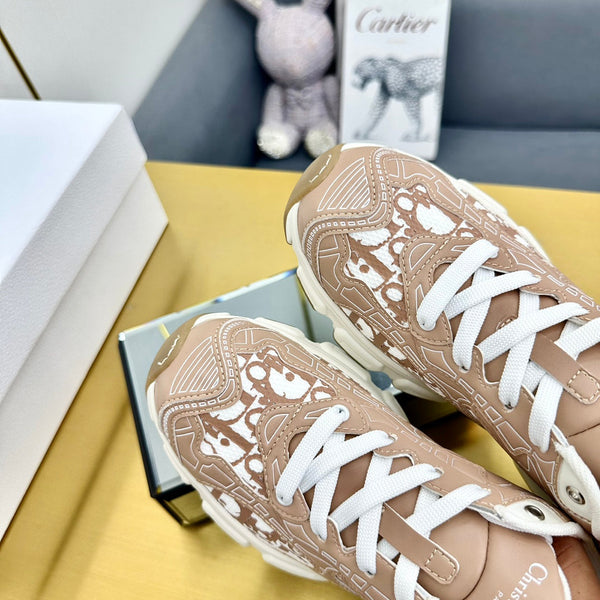 CD Chrono Sneaker 40mm In Brown Pink Mesh Fabric 994572