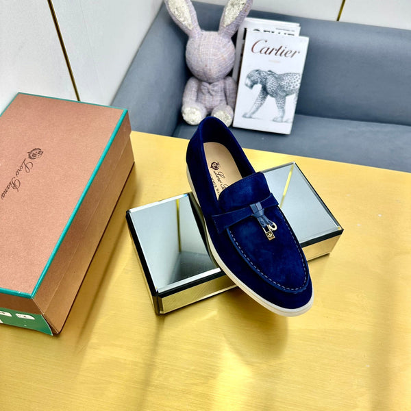 LP Summer Charms Walk Loafers Dark Blue Suede 994492
