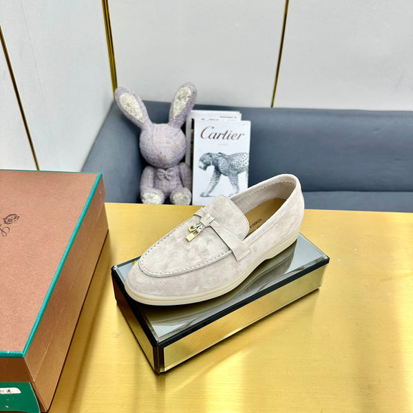 LP Summer Charms Walk Loafers White Suede 994496