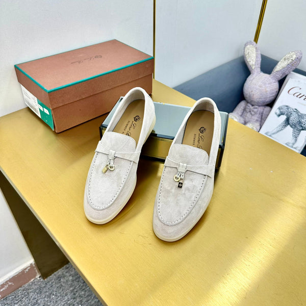 LP Summer Charms Walk Loafers White Suede 994496
