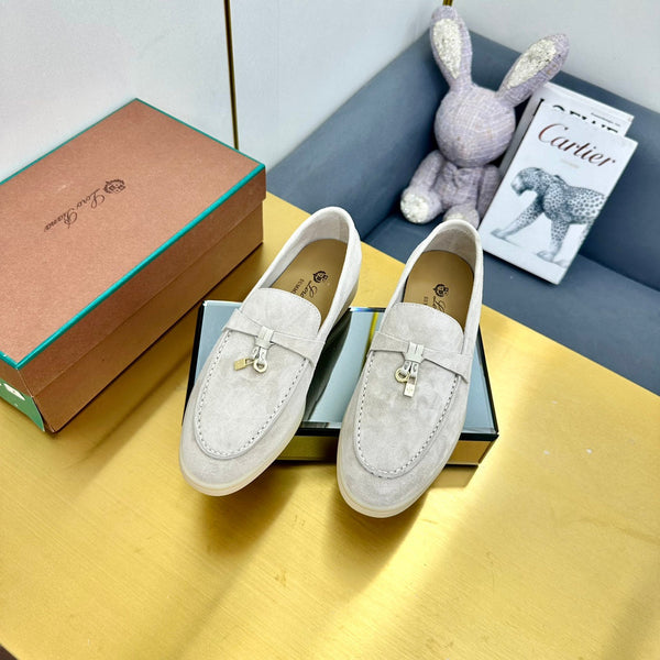 LP Summer Charms Walk Loafers White Suede 994496