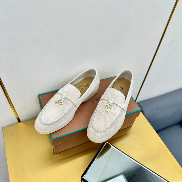 LP Summer Charms Walk Loafers White Suede 994496