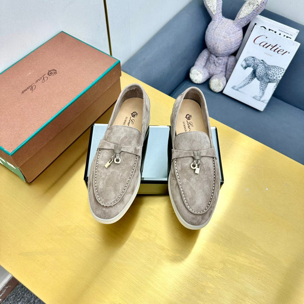 LP Summer Charms Walk Loafers Grey Beige Suede 994498
