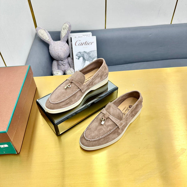 Mocassini LP Summer Charms Walk in pelle scamosciata marrone cachi 994500