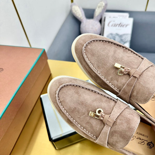 Mocassini LP Summer Charms Walk in pelle scamosciata marrone cachi 994500