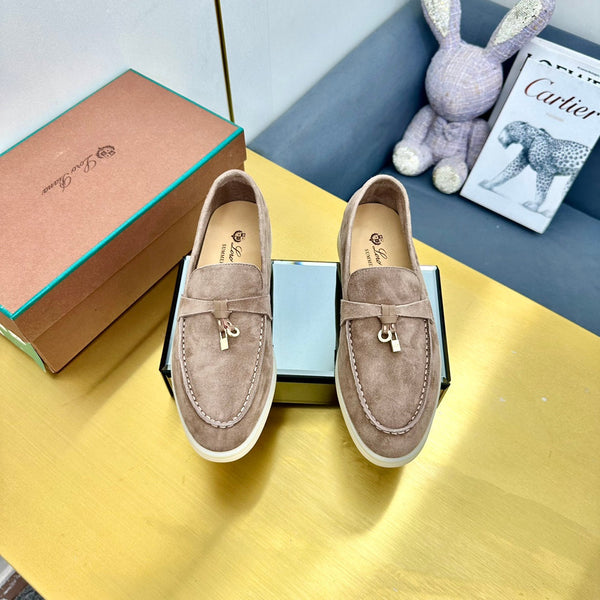 Mocassini LP Summer Charms Walk in pelle scamosciata marrone cachi 994500