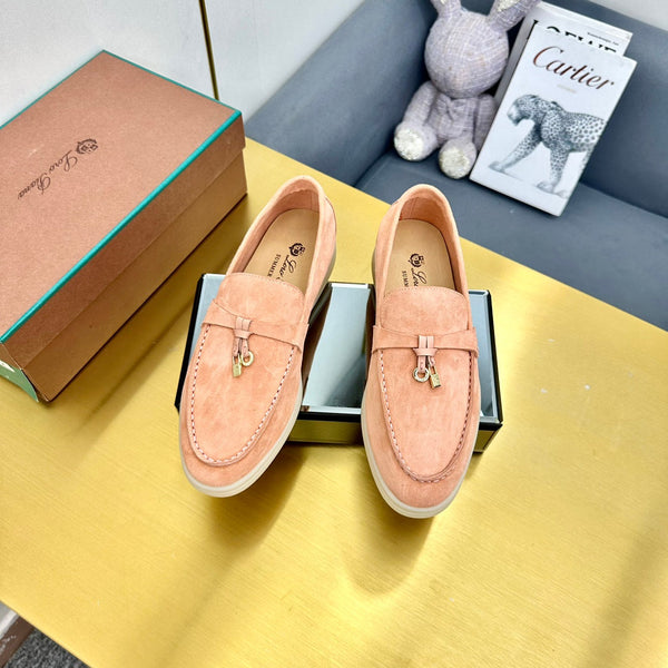 LP Summer Charms Walk Loafers Light Salmon Pink Suede 994509