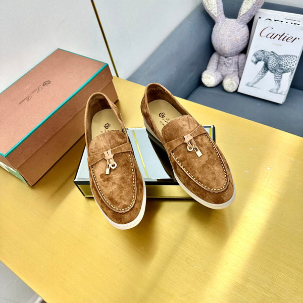 LP Summer Charms Walk Loafers Camel Brown Suede 994513