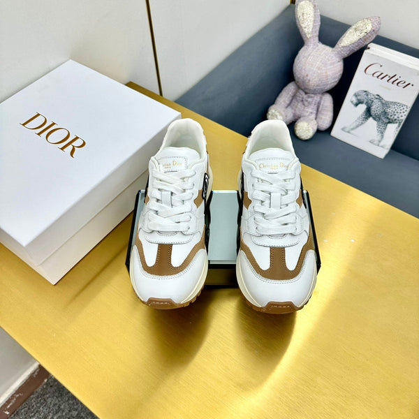 CD C'est Dior Sneaker White Mix Brown Cowhide 111734