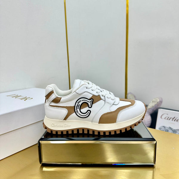 CD C'est Dior Sneaker White Mix Brown Cowhide 111734