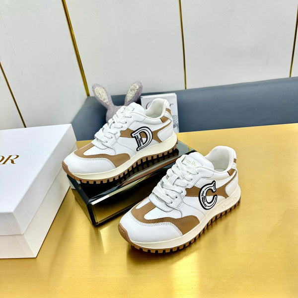 CD C'est Dior Sneaker White Mix Brown Cowhide 111734