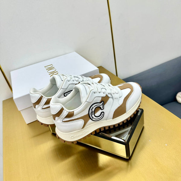 CD C'est Dior Sneaker White Mix Brown Cowhide 111734