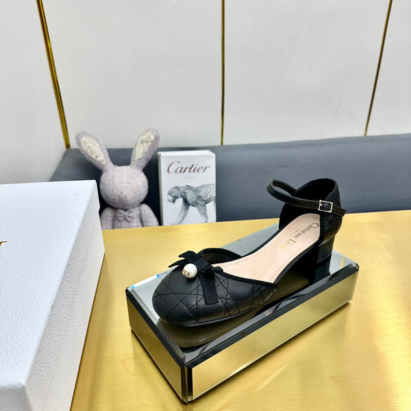 CD Ballet Slingback Pump 50MM In Black Quilted Calfskin 111026