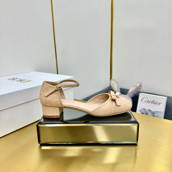 CD Ballet Slingback Pump 50MM In Nude Quilted Calfskin 111028