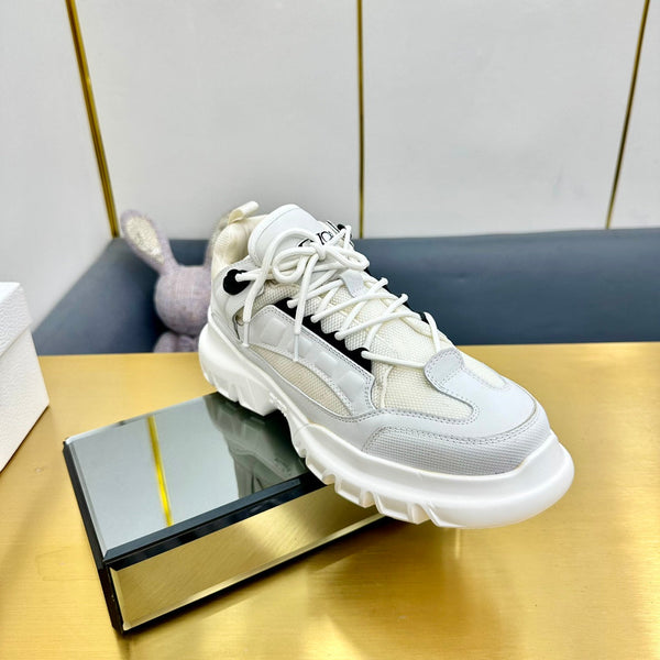 CD Sneaker 50mm In White Mix Azureish White Cowhide And Mesh Fabric 111473