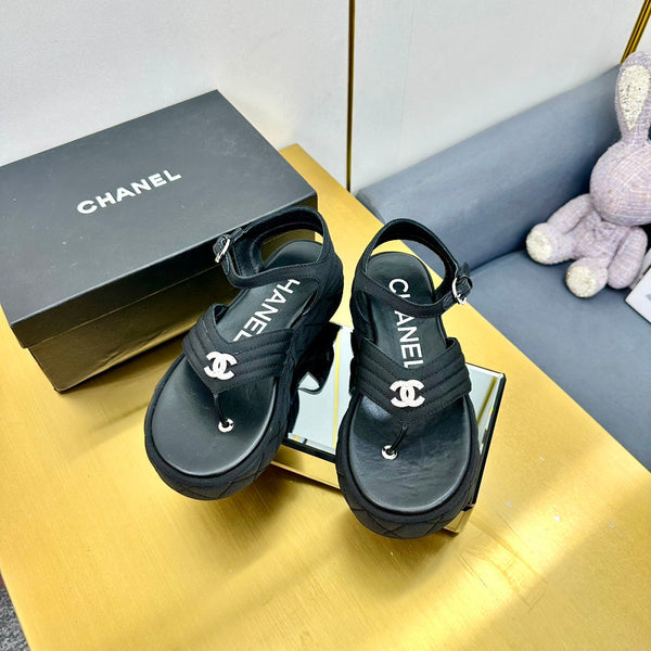 SANDALO IN GROSGRAIN IN TESSUTO NERO