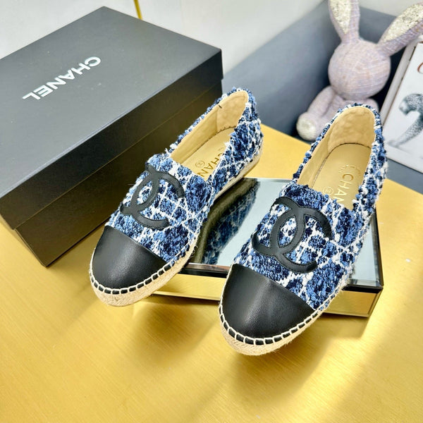 CC 25s Slip–on Espadrilles Blue Tweed 297822