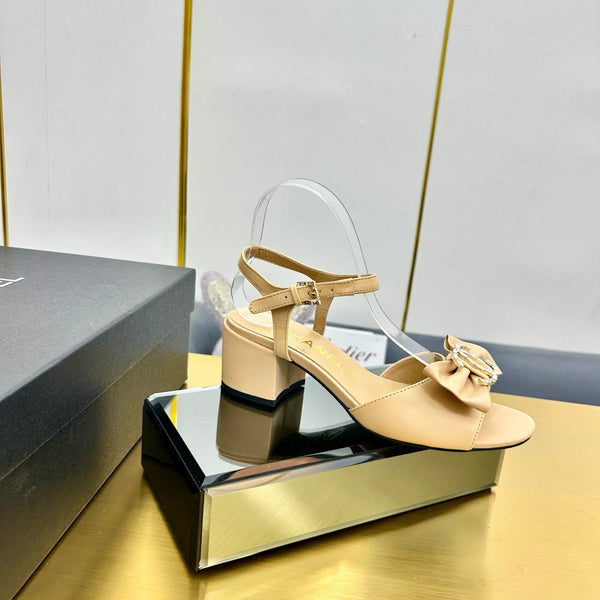 cc 25 sandalo fiocco 50mm pelle di pecora beige 238486