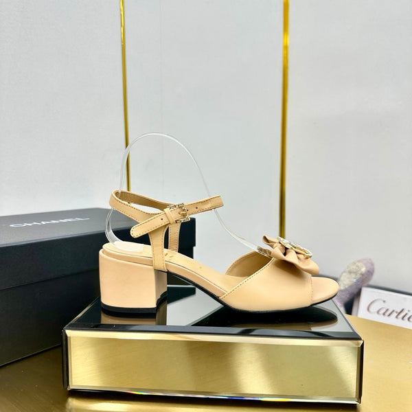 cc 25 sandalo fiocco 50mm pelle di pecora beige 238486