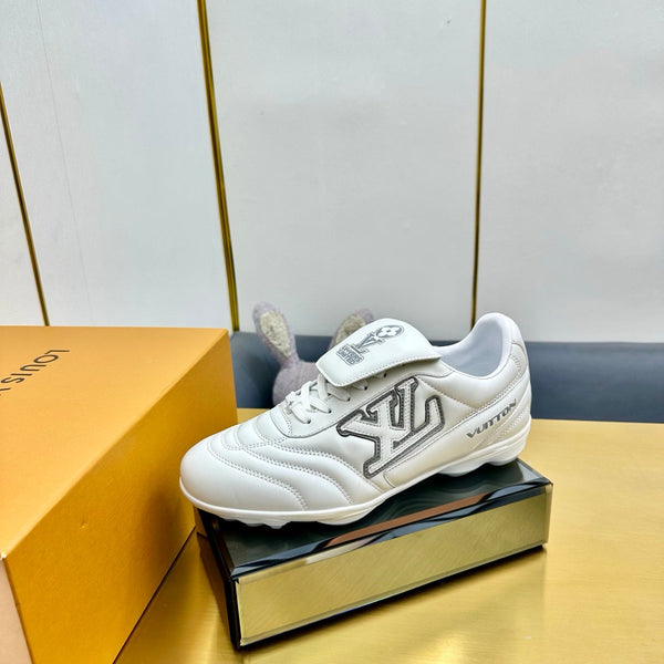 LV 25C Sneaker LV Footprint Soccer Blanc Cuir de Veau uni 219936