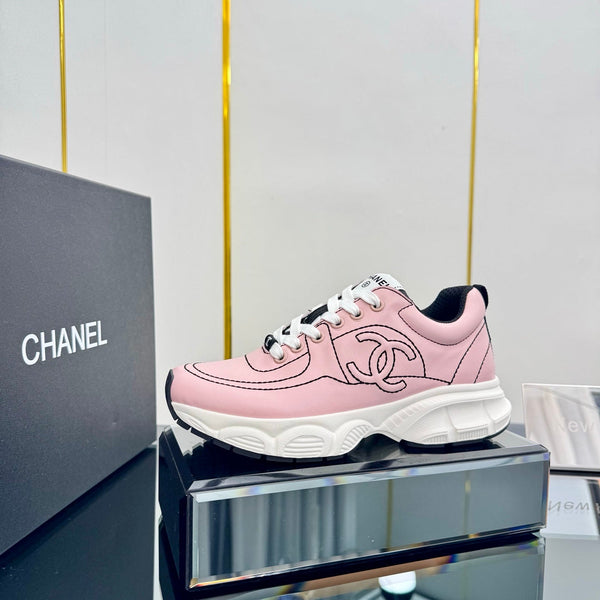 CC Sneaker Rosa con Logo in Pelle di Vacchetta 238620