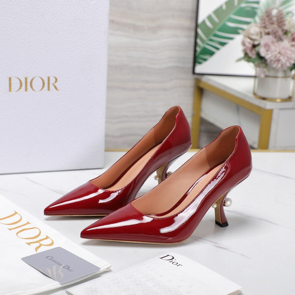 CD Tribales Pump 80mm Glossy Red Cowhide