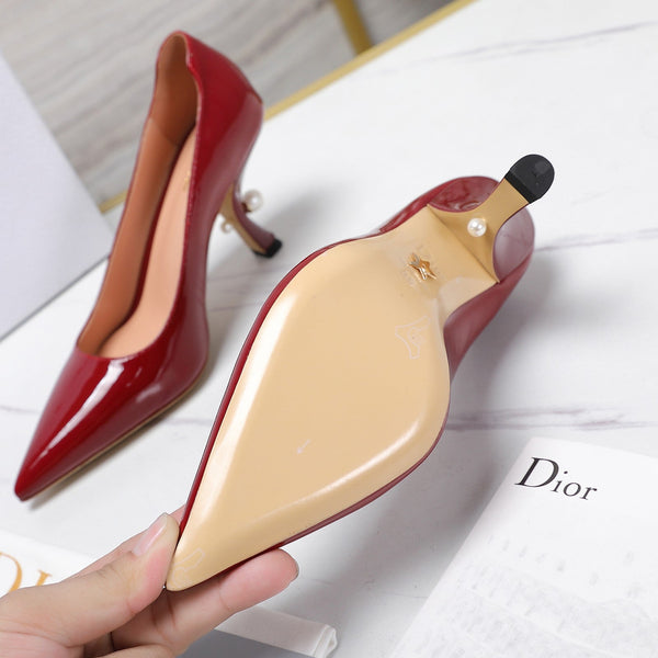 CD Tribales Pump 80mm Glossy Red Cowhide