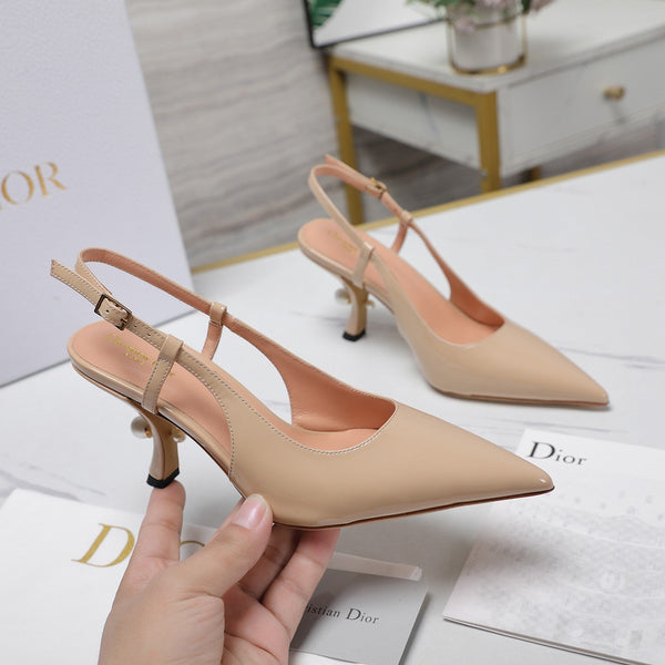 CD Tribales Slingback Pump Glossy Beige Cowhide