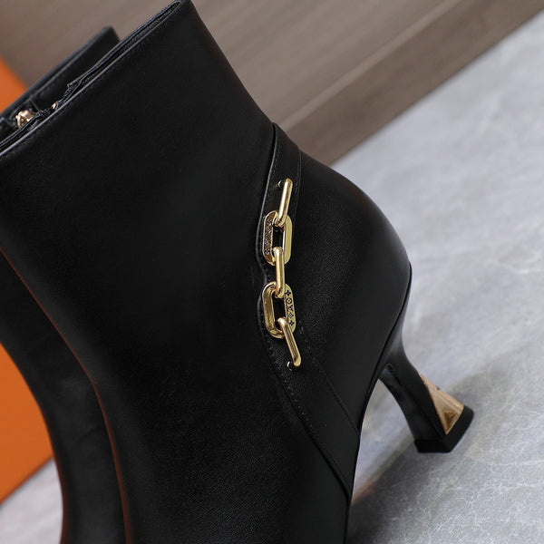LV Sparkle Ankle Boots 70mm Black Cowhide