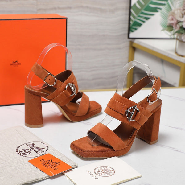 HM 25 Slingback Keen 90 Brown Suede