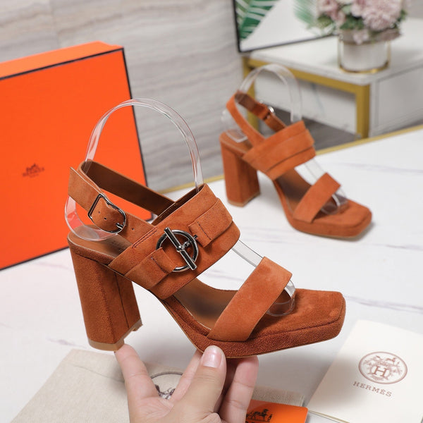 HM 25 Slingback Keen 90 Brown Suede