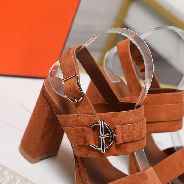 HM 25 Slingback Keen 90 Brown Suede