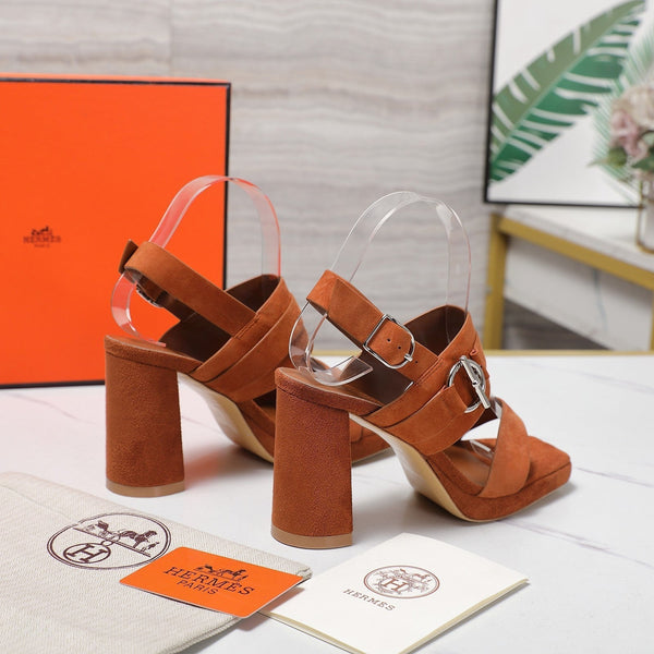 HM 25 Slingback Keen 90 Brown Suede