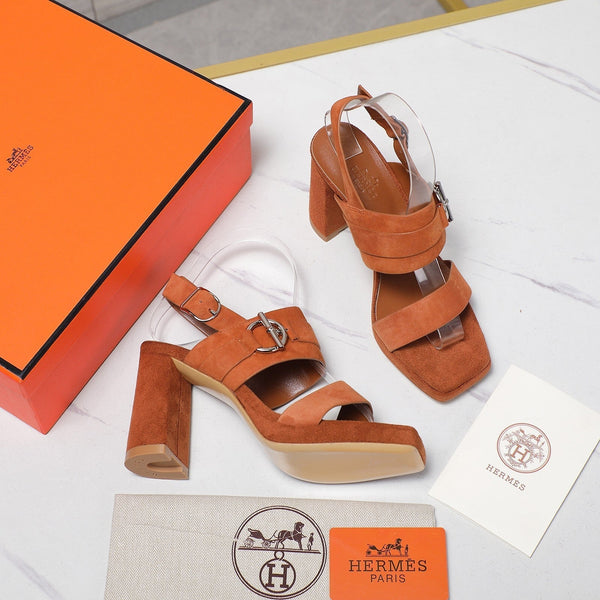 HM 25 Slingback Keen 90 Brown Suede