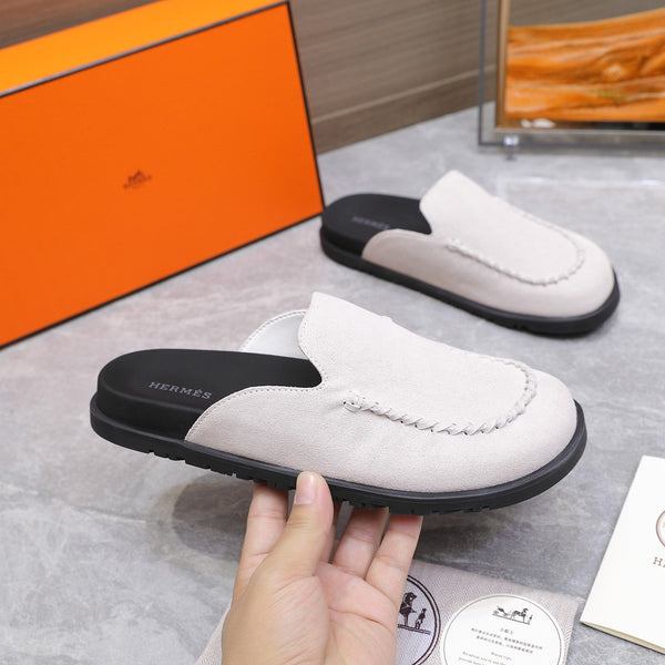 HM 25 Johan Mule Light Grey Suede