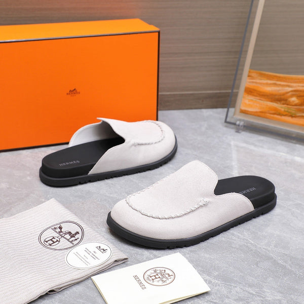 HM 25 Johan Mule Light Grey Suede