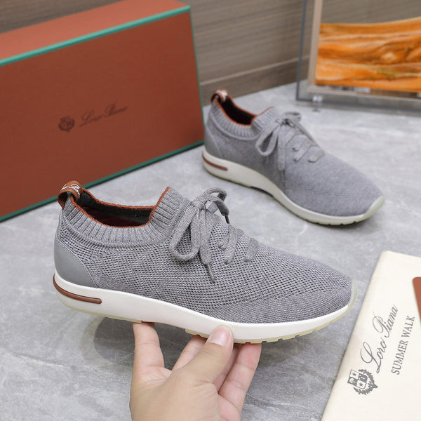 LP lady Flexy Walk Sneaker Gray mix Orange Wool And Calfskin 310448
